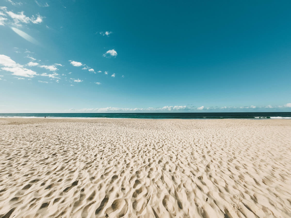 Open beach along the Strand
