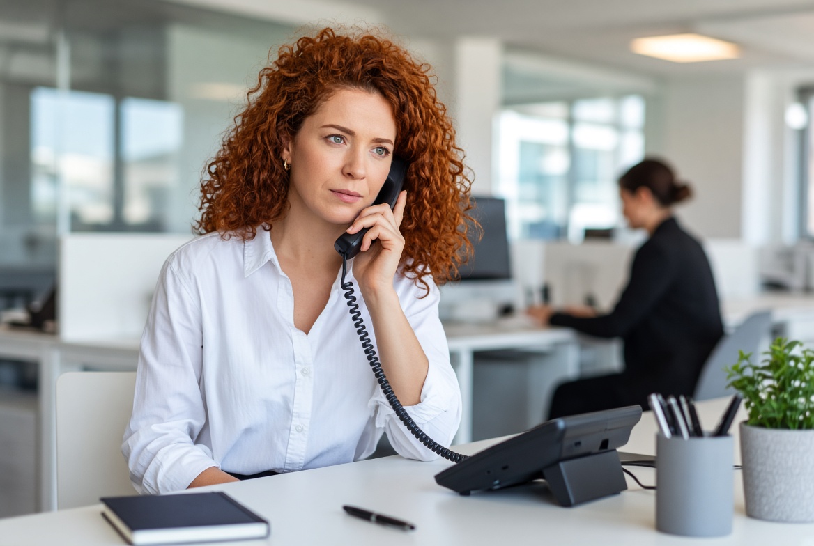 Licensed insurance specialist on a call